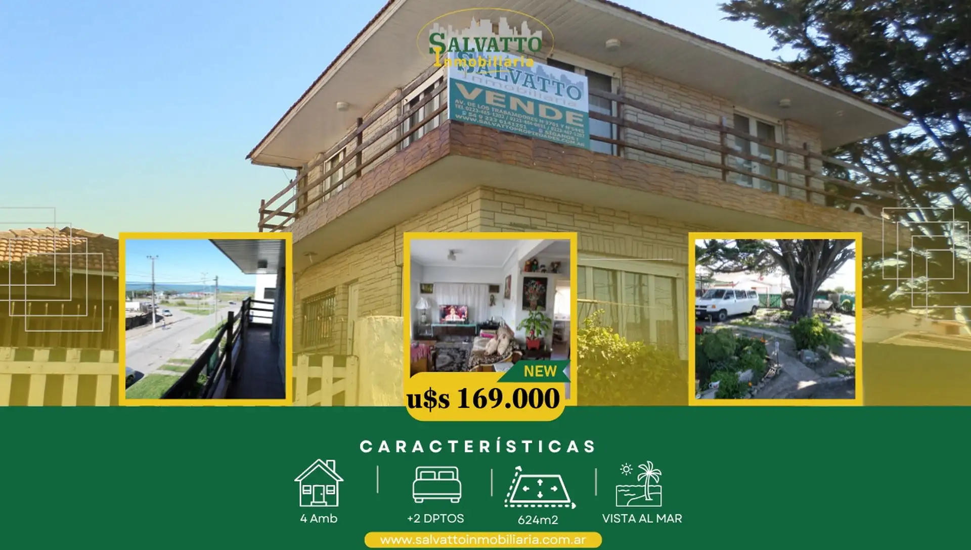 Chalet en esquina a metros del mar en barrio Faro