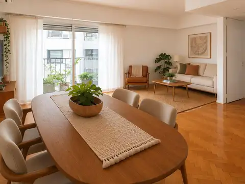Venta Departamento 3 ambientes con cochera, refaccionado, en Torre Pampuro, Palermo Chico