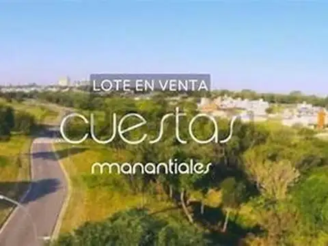 OPORTUNIDAD lote  294 m2 - cuestas de manantiales