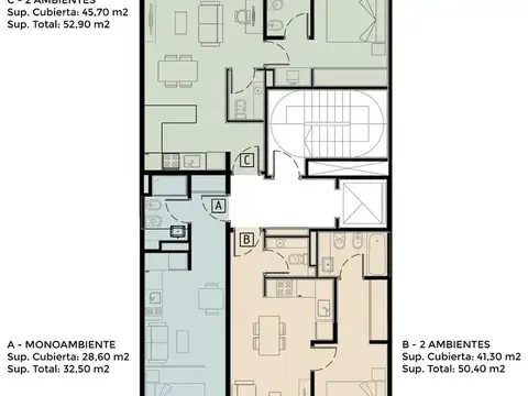 A ESTRENAR - 2 ambientes en Altos de Paroissien