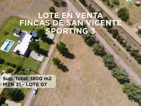 Terreno en Venta en Fincas de San Vicente, Canning