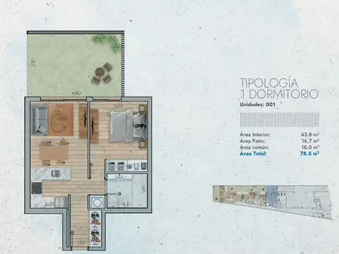 Departamento en Venta en Pocitos , USD 159.800