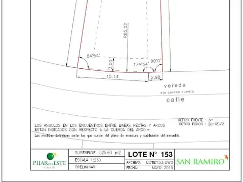 Terreno en Venta de 525,0 m2