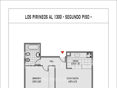 Los Pirineos 1300, Piso 2
