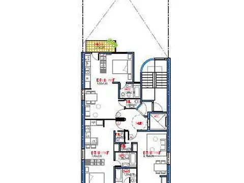 Departamento Monoambiente con 2 baños