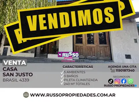 Venta Casa 5 Ambientes - San Justo