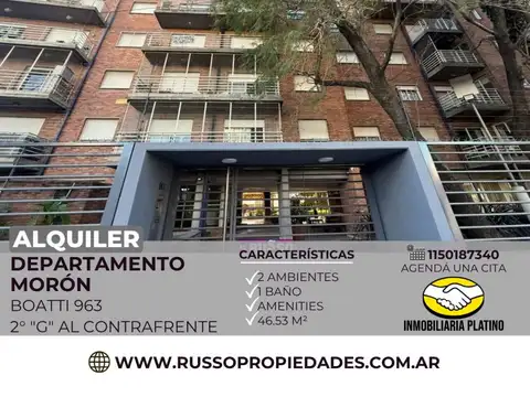 Alquiler Departmento 2 Ambientes con Amenities - Moron