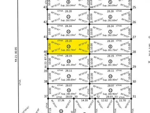 Terreno en Venta de 282,0 m2
