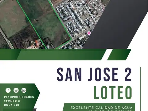 Terreno en venta, loteo San Jose 2: Urribarri y De los Inmigrantes