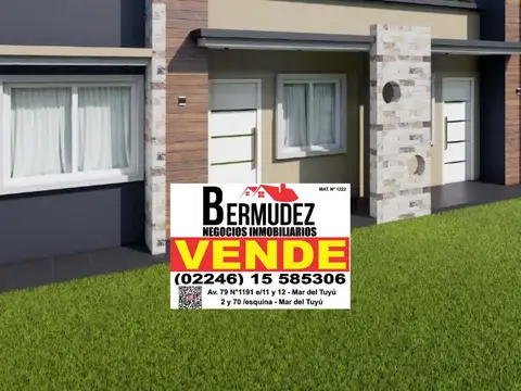 Venta Chalet 3 Ambientes Uf Fondo Calle 4 Entre 86 Y 87 Mar Del Tuyu A Estrenar Anticipo y Cuotas 