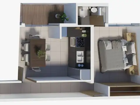 Departamento en Venta de 1 dormitorio