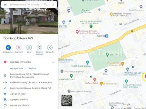 Terreno en Venta 17,35  mts Fondo