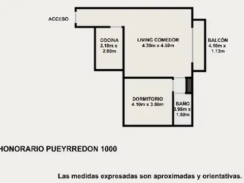 Depto Tipo Casa 2 ambientes con 1 baño
