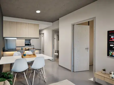 Departamento 2 ambientes con 1 baño