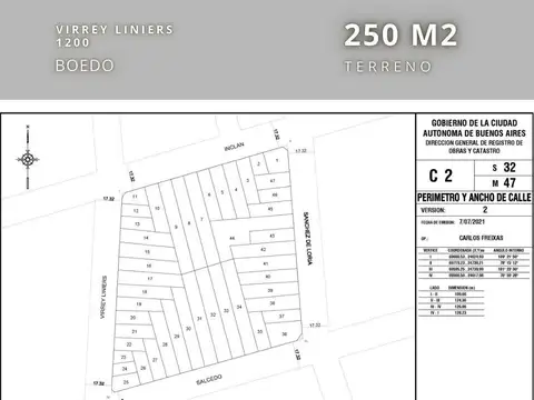 Terreno en Venta 23  mts Fondo