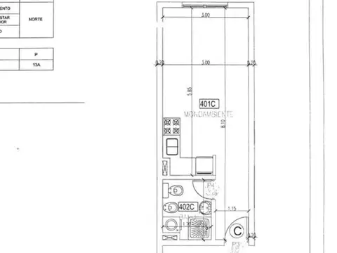 Departamento en Venta de Monoambiente