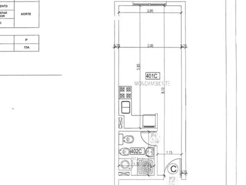 Departamento en Venta de Monoambiente