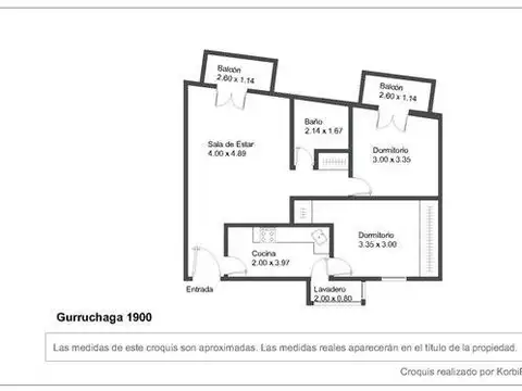 Depto Tipo Casa 3 ambientes con 1 baño