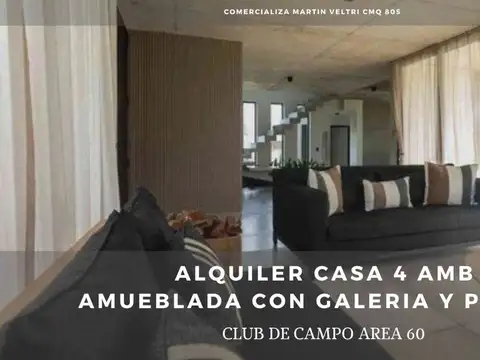 ALQUILER  CASA 4 AMB AMOBLADA  CLUB CAMPO AREA 60 