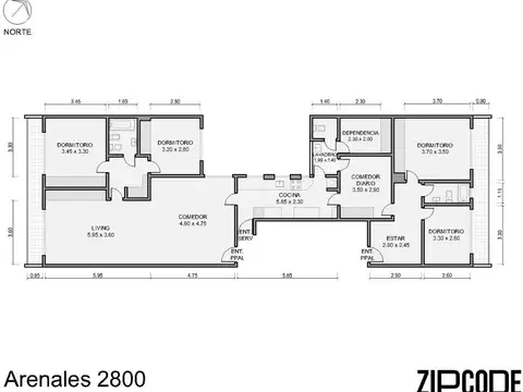 Departamento en Venta de 5 ambientes