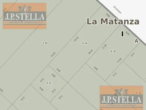 Terreno en Venta 8  mts Frente