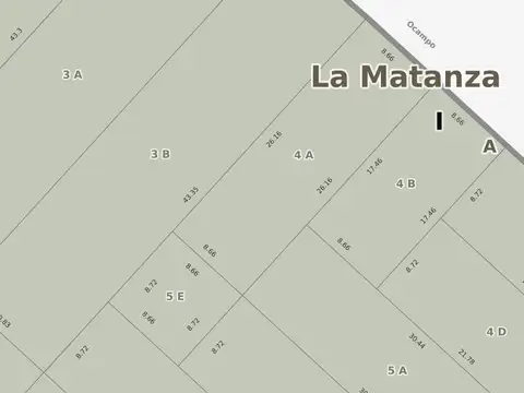 Terreno en Venta 8  mts Frente