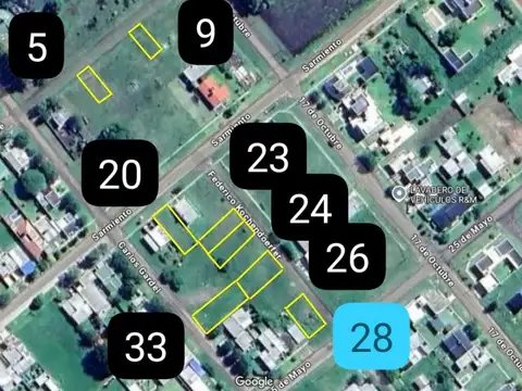 Terreno en Venta 28,45  mts Fondo