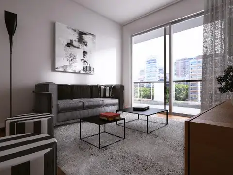 Departamento 2 amb. con balcon corrido al frente en Belgrano