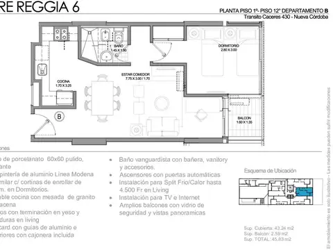 Departamento en Venta de 2 ambientes