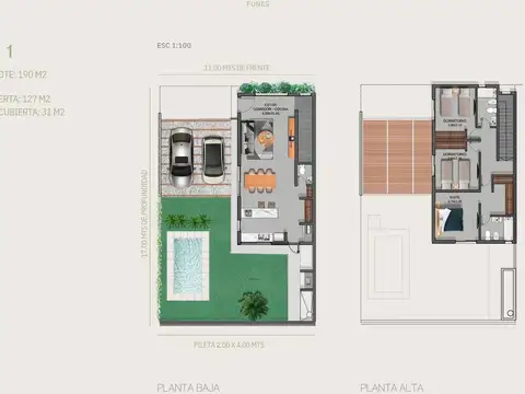 Venta Casa 3 Dormitorios Funes Duplex Pileta Cochera