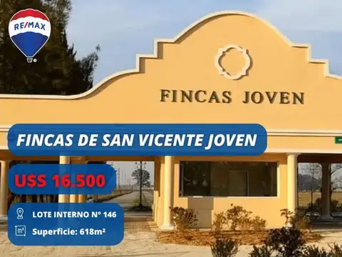 VENTA DE LOTE INTERNO EN FINCAS JOVEN 