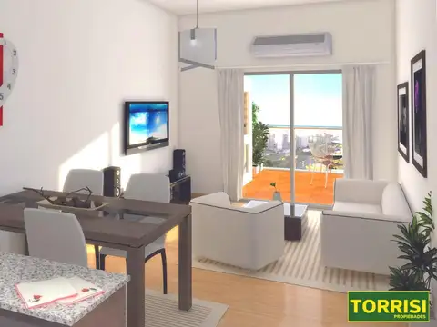 Departamento 2 ambientes con 2 baños