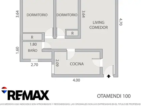 Departamento 3 ambientes con 1 baño