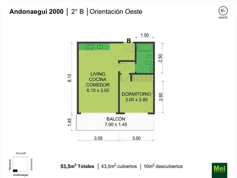 Andonaegui 2000, Piso 2