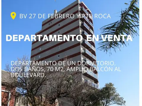Departamento de un dormitorio a la venta. 27 de Febrero 1639