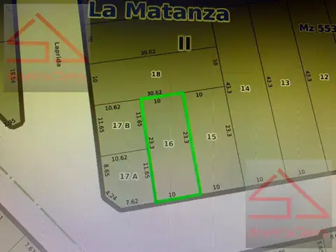 Lote  en  Venta - 10 x 23,30 - Zonf -  U1a2 - Ramos Mejia