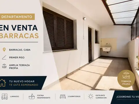 VENTA DEPTO 3 AMB BARRACAS CON TERRAZA