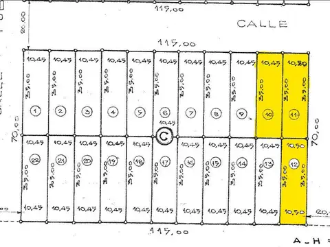 Terreno en Venta en Álvarez, USD 18.000