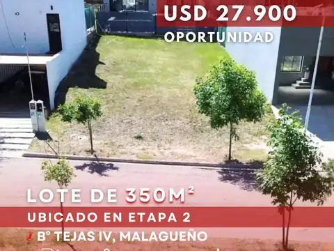 Lote De 350 M2 En Venta En Tejas 4 – Segunda Etapa, Malagueño