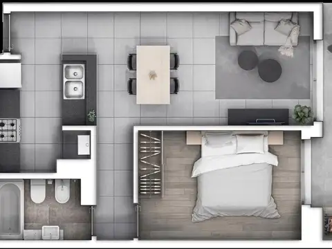 Departamento 4 ambientes con 2 baños