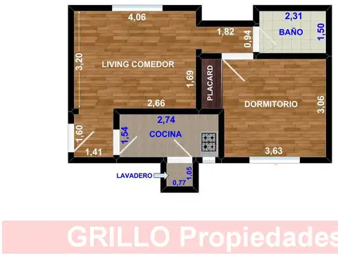 Departamento en Alquiler de 1 dormitorio