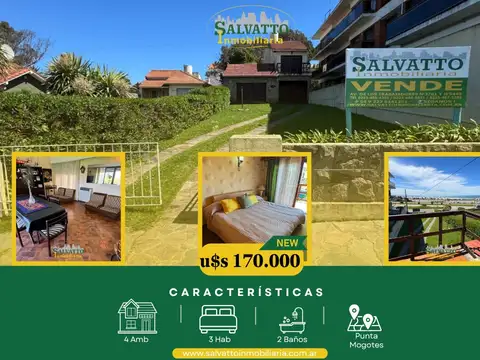 CHALET EN VENTA FRENTE AL MAR EN PUNTA MOGOTES