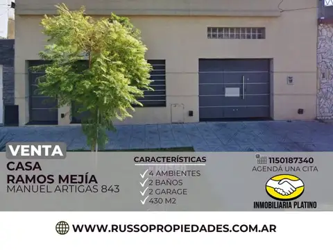 Venta Casa 4 Ambientes Ramos Mejia