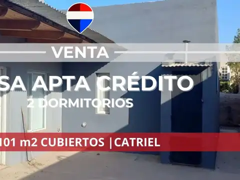 VENTA CASA DE DOS DORMITORIOS  APTA CREDIT0
