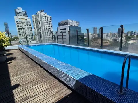 ALQUILER depto monoamb Palermo, balcon,piscin,gym