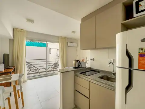 Impecable monoambiente amoblado y equipado