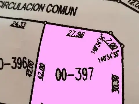 VENTA LOTE  de 1370 mts en  B° LOS CANALES DE PLOTTIER -