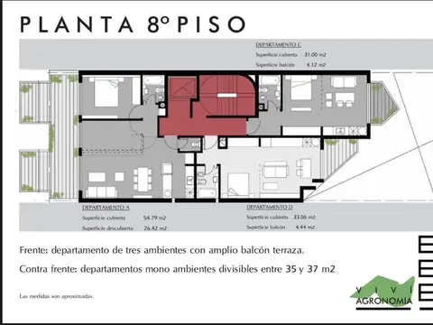 Departamento en Venta en Agronomia, USD 190.000