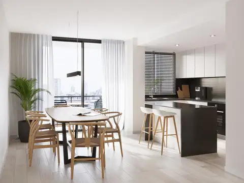 Departamento de 2 dormitorios con parrillero en Zona Río