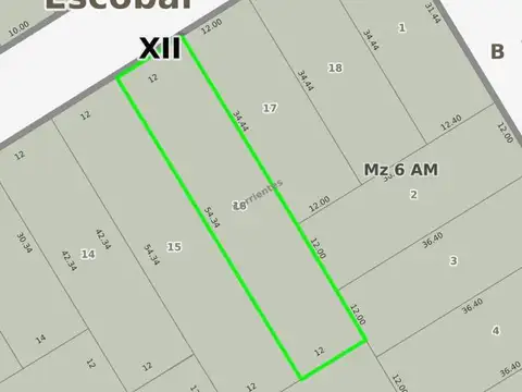 Terreno en Venta en Belen De Escobar, USD 54.000